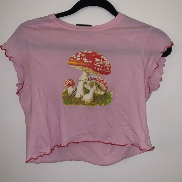 Pink Mushroom crop top
